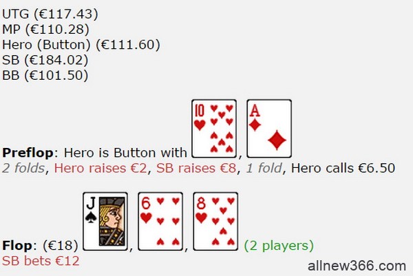 德州扑克这手牌可以在翻牌圈诈唬吗？