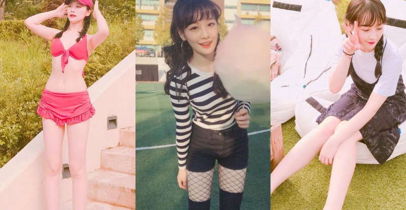 「戀愛系少女」水汪大眼好會放電,激短褲大秀「嫩白美腿」,讓人心跳加速啦!