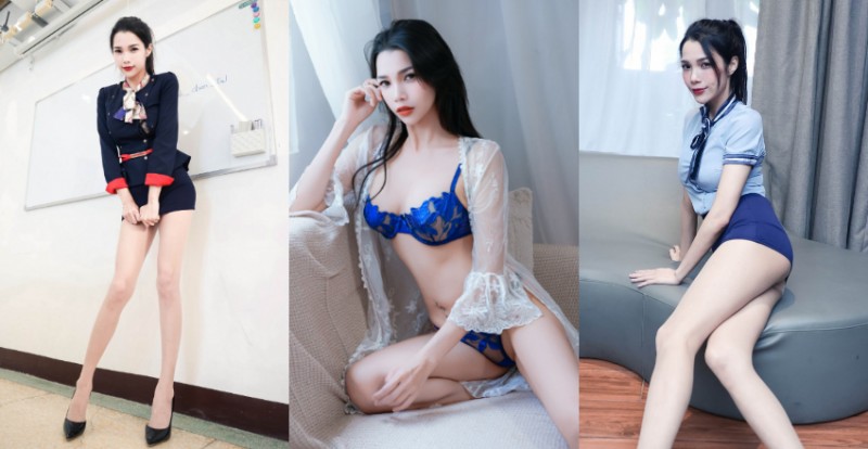 8頭身性感保姆腿長超過身體一半 根本就是空服員專業戶