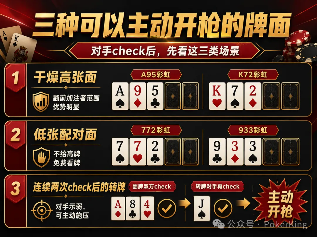 【EV扑克】别再被“免费牌”坑了：翻牌没中，为什么高手反而更敢开枪？-蜗牛扑克官方-GG扑克
