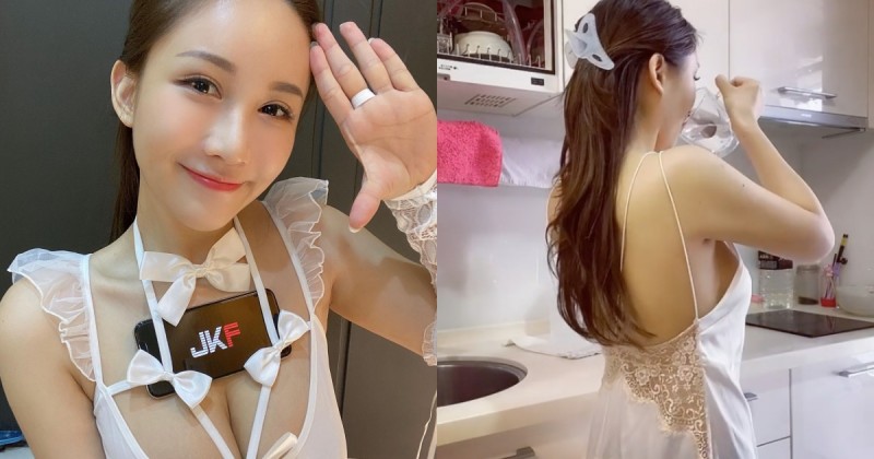 戀愛系正妹「華華Bivi」在家穿睡衣起舞，「32E雪乳」呼之欲出，近10萬人點讚朝聖！