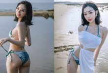 極品天菜「啾啾」領頭美曬「翹挺屁屁」，電眼甜笑堪比大海鹽值！-蜗牛扑克官方-GG扑克