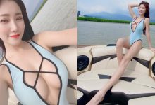 「爆乳泳裝正妹」關渡滑水超搶眼！中路挖空秀「雪白豪乳」辣翻～-蜗牛扑克官方-GG扑克