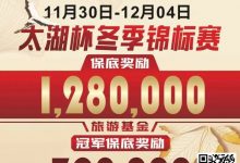 【EV扑克】赛事预告｜TPT太湖杯冬季锦标赛定档11月30日-12月4日 场馆全面扩建改造超50张比赛用桌-蜗牛扑克官方-GG扑克