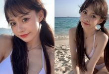 大眼甜心正妹「沙灘秀比基尼」！雪白肌膚＋渾圓美乳讓人好心動！-蜗牛扑克官方-GG扑克