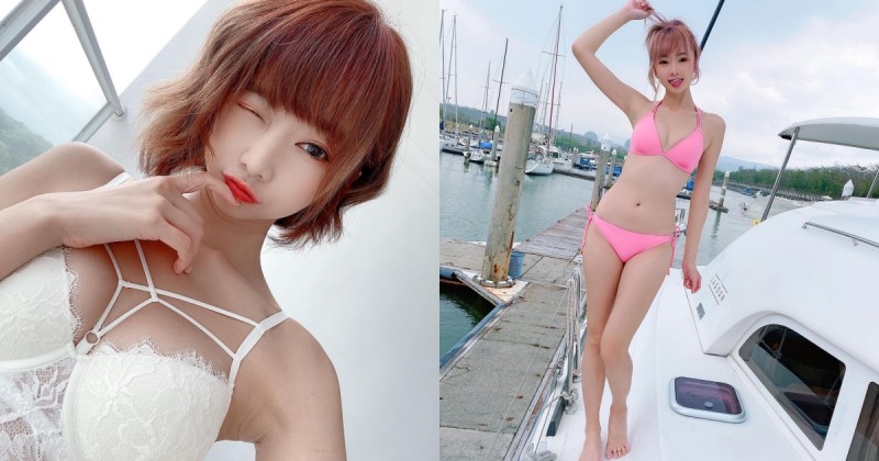 超優質短髮美乳妹「優寶」，大眼小臉纖細苗條，卻有「32E」的頂級好身材！