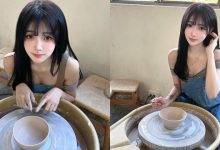 甜美大眼妹彎腰體驗「手拉胚」 網友不解：到底看陶還看胸？-蜗牛扑克官方-GG扑克