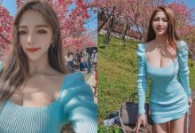 這樣賞花可以嗎？美乳正妹「Dora」低胸洋裝春遊，網友驚呼：長輩快曬傷了吧！-蜗牛扑克官方-GG扑克