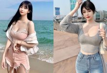 紅唇正妹「海邊散步讓人驚豔」，「火辣低胸背心」讓路人都狂瞄！-蜗牛扑克官方-GG扑克