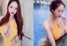超逆天「韓國娜美」雙奶浮在岸邊，躺下乳溝溢到脖子都不是問題！-蜗牛扑克官方-GG扑克