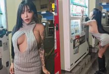 投幣飲料機好閃！巨乳正妹「櫻花」S曲線炸裂，「ㄉㄨㄞ彈猛奶」跳過來！-蜗牛扑克官方-GG扑克