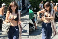 出國就要大解放！甜美萌妹一到國外就只穿內衣爆乳趴趴走-蜗牛扑克官方-GG扑克