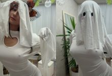 怎連萬聖節也在激凸!H奶網紅「macca」扮可愛鬼,有頭罩但沒奶罩!-蜗牛扑克官方-GG扑克