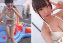 E奶小隻馬戲水時彎腰「乳量好兇猛」，飽滿身材發育太好了！-蜗牛扑克官方-GG扑克