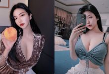 手拿蜜桃的「豐滿美乳正妹」，「大顆車頭燈」有夠誘惑！-蜗牛扑克官方-GG扑克