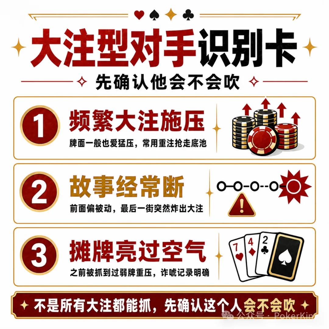 【EV扑克】牌桌上总有人拿大注压你？三步教你抓诈，别再白白弃牌-蜗牛扑克官方-GG扑克
