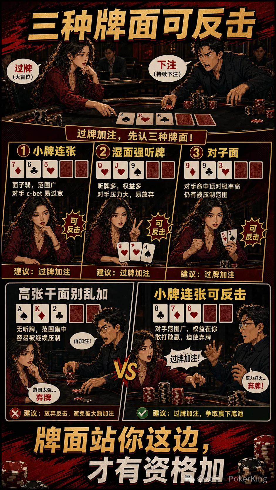 【EV扑克】过牌加注不是发脾气:三种适合大盲位反击的翻牌面,让对手不敢随意下注-蜗牛扑克官方-GG扑克