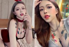 「兇猛刺青妹」櫻桃小嘴伸舌超曖昧，「深美濠溝」刺黑影逼人犯罪-蜗牛扑克官方-GG扑克